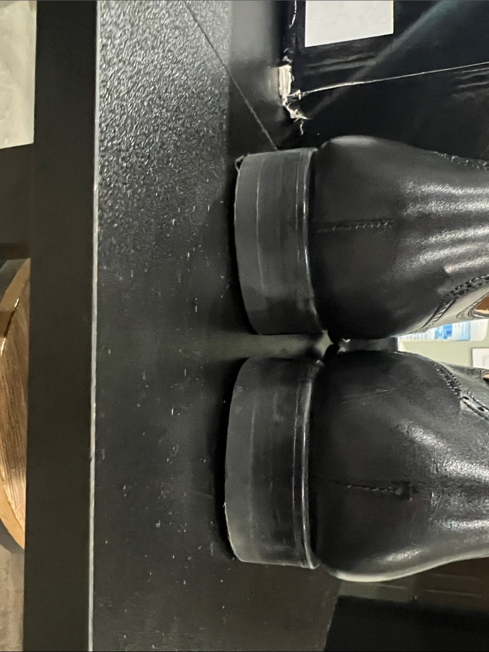 Magnanni Black Leather Wingtip Oxfords with Brogue Perforations - Picture 7 of 7